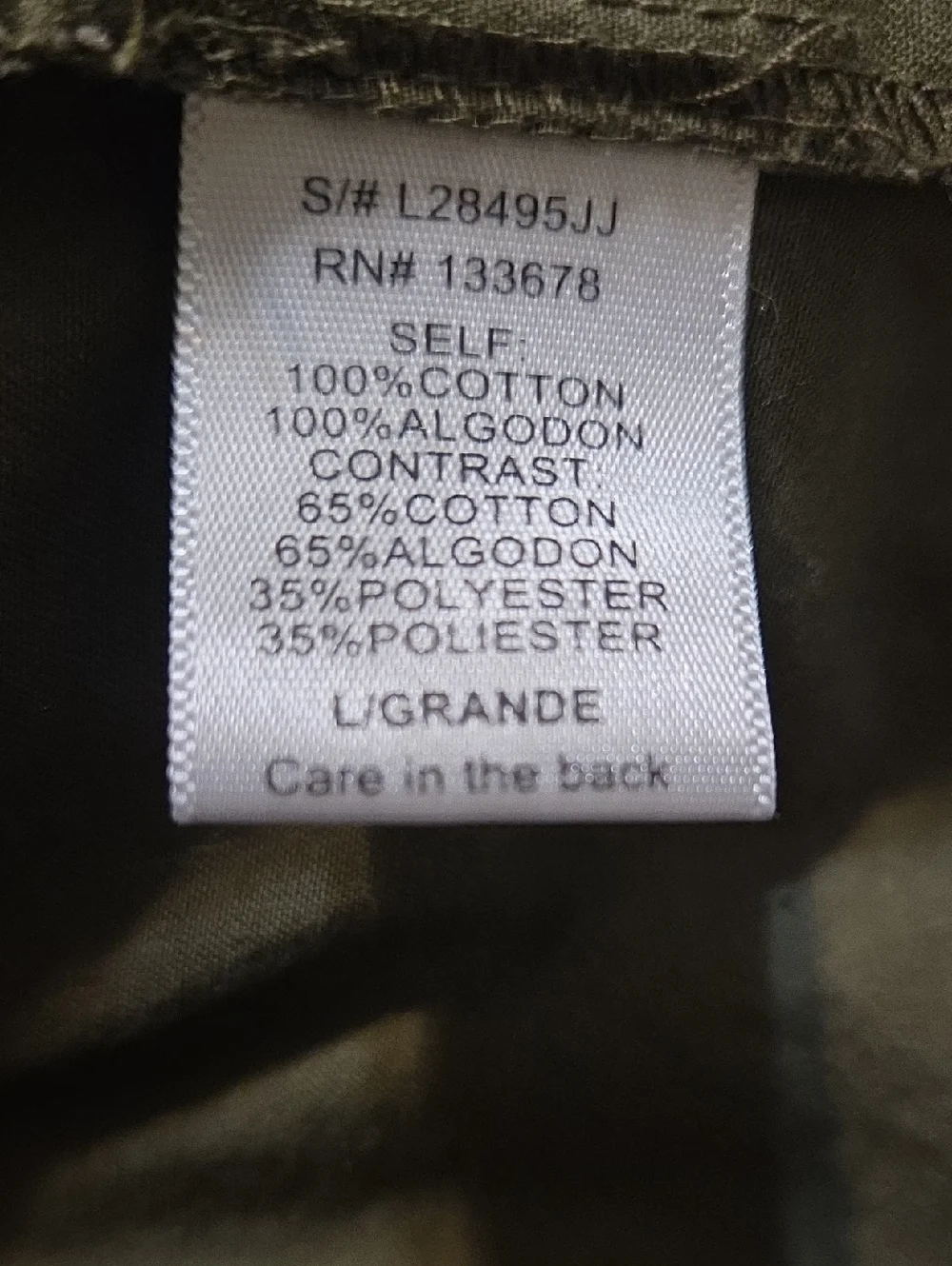 Love Tree Armym jacket size Large - Picture 5 of 5